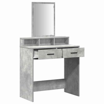 Kaptafel met lade Betongrijs 79 x 41 x 140 cm Bewerkt hout 5