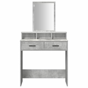 Kaptafel met lade Betongrijs 79 x 41 x 140 cm Bewerkt hout 6