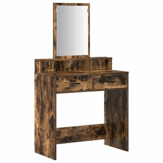 Kaptafel met lade Gerookt eiken 79 x 41 x 140 cm Bewerkt hout 2