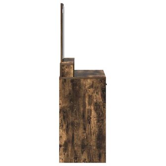 Kaptafel met lade Gerookt eiken 79 x 41 x 140 cm Bewerkt hout 7