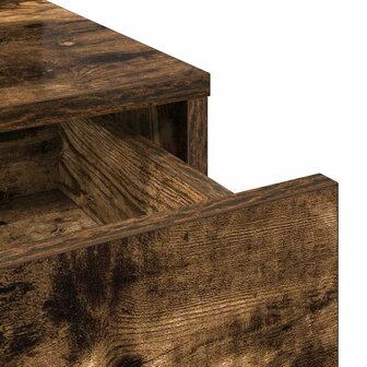 Kaptafel met lade Gerookt eiken 79 x 41 x 140 cm Bewerkt hout 9