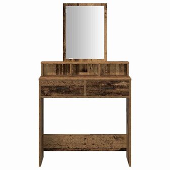 Kaptafel met lade Oud hout 79 x 41 x 140 cm Bewerkt hout 6