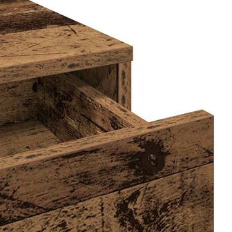 Kaptafel met lade Oud hout 79 x 41 x 140 cm Bewerkt hout 9