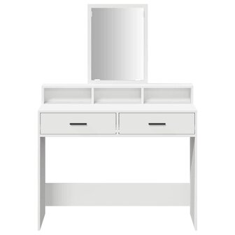 Kaptafel met lade met plank Wit 100 x 41 x 140 cm Bewerkt hout 6