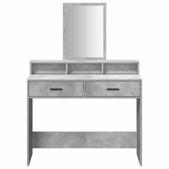 Kaptafel met lade Betongrijs 100 x 41 x 140 cm Bewerkt hout 6