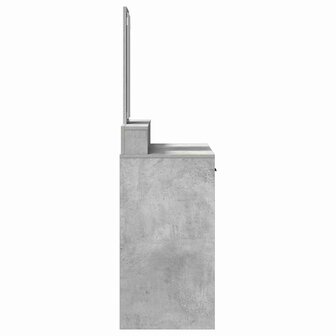 Kaptafel met lade Betongrijs 100 x 41 x 140 cm Bewerkt hout 7