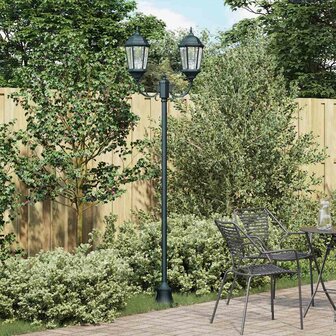 Tuin Lantaarnpaal Donkergroen Aluminium en Glas 1