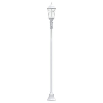 Tuin Lantaarnpaal Wit Aluminium en Glas 5
