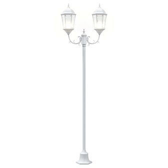 Tuin Lantaarnpaal Wit Aluminium en Glas 8