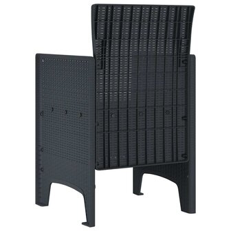Tuinstoel 2 pcs Antraciet 53 x 49 x 85 cm PP 5