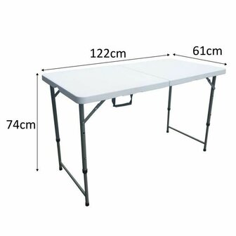 Picknicktafel 122 x 61 x 74 cm 4