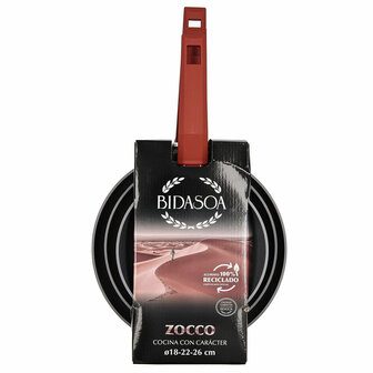 Pannenset Bidasoa Zocco Grijs Terra cotta Metaal 3 Onderdelen 7