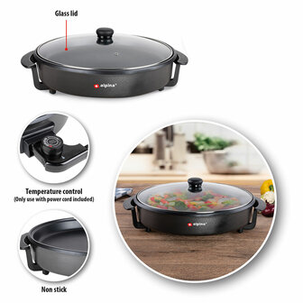 Multifunctionele Elektrische Kookpot Alpina &Oslash; 40 cm Glas 2
