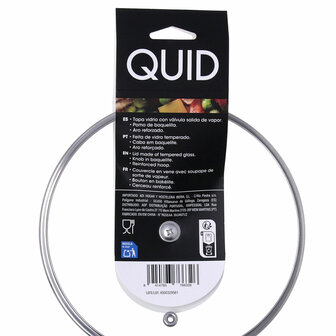 Pannedeksel Quid Renova Transparant Glas &Oslash; 18 cm (6 Stuks) 8