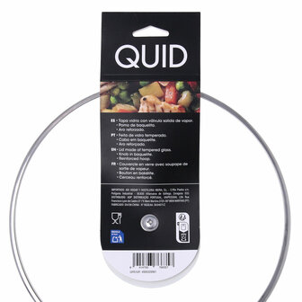 Pannedeksel Quid Renova Transparant Glas &Oslash; 24 cm (6 Stuks) 8