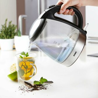 Waterkoker DOMO DO9218WK Zilverkleurig Roestvrij staal Kristal 2200 W 1,2 L 8