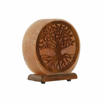 Bureaulamp Home ESPRIT Boomstructuur Bruin Roze Hout Zout 15 W 220 V 16 x 7 x 18 cm 1