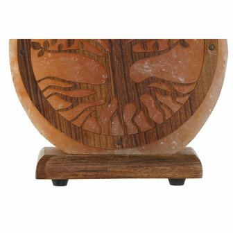 Bureaulamp Home ESPRIT Boomstructuur Bruin Roze Hout Zout 15 W 220 V 16 x 7 x 18 cm 3