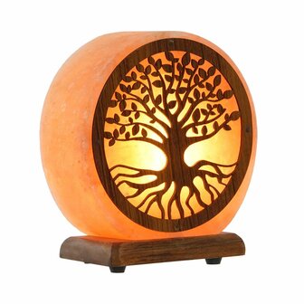 Bureaulamp Home ESPRIT Boomstructuur Bruin Roze Hout Zout 15 W 220 V 16 x 7 x 18 cm 6