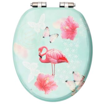 Toiletbril met soft-close deksel flamingo MDF 5