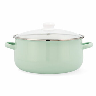 Kookpot met Glazen Deksel Quid Cocco Ge&euml;mailleerd Staal 26 cm 1