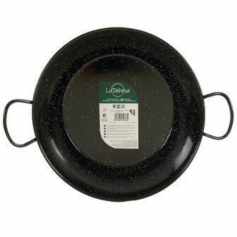 Paella Pan La Dehesa 0632-LD 0632-LD Zwart Ge&euml;mailleerd Staal &Oslash; 32 cm 42,5 x 12 x 32,5 cm (6 Stuks) 2
