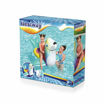 Bestway Opblaasbare Zeehond Figuur met Handvatten 157x114 cm +3 Jaar Strand en Zwembad 41479 2