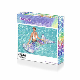 Bestway Luchtmatras Opblaasbare Sirene Iridees 193x101 cm Strand en Zwembad 43413 8