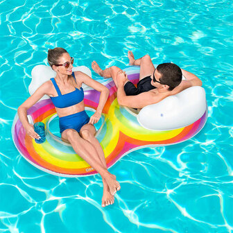 Bestway Opblaasbaar Rad met Handgrepen en Rugleuning 186x116 cm Strand en Zwembad 43648 3