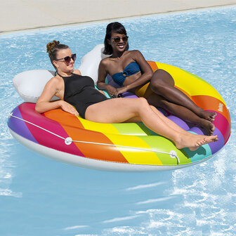 Bestway Opblaasbaar Drijvend Eiland Regenboog 175x163 cm Strand en Zwembad 43722 3