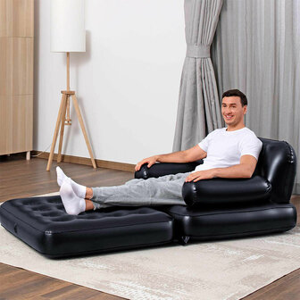 Bestway Opblaasbare Stoel 4 Posities Zwart 191x38x25 cm Interieur 75114 3