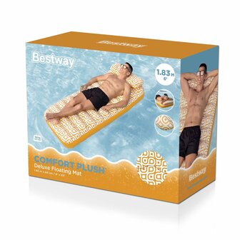 Bestway Opblaasbare Waterdichte Mat Deluxe 183x84 cm Strand en Zwembad 43836 3