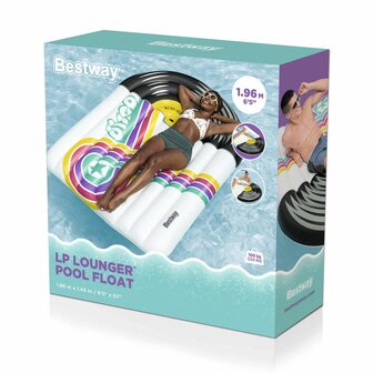 Bestway Opblaasbare Mat Disco 196x145 cm Strand en Zwembad 43837 3