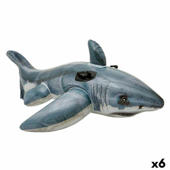 Opblaasbaar zwembadfiguur Intex Haai 173 x 5,6 x 10,7 cm (6 Stuks) 1