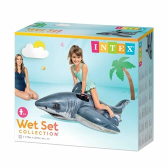 Opblaasbaar zwembadfiguur Intex Haai 173 x 5,6 x 10,7 cm (6 Stuks) 4