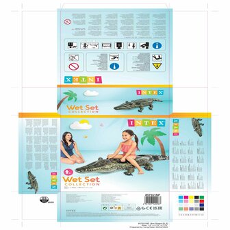 Opblaasbaar zwembadfiguur Intex Krokodil 86 x 20 x 170 cm (6 Stuks) 6