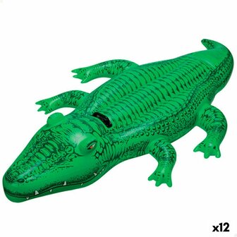 Opblaasbaar zwembadfiguur Intex Krokodil 168 x 86 cm (12 Stuks) 1