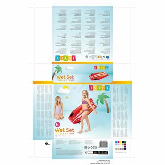 Opblaasbaar zwembadfiguur Intex Joy Rider 62 x 112 cm Surfplank (12 Stuks) 7