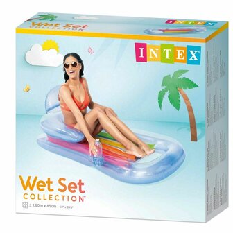 Opblaasbare zwembadstoel Intex Regenboog 160 x 53 x 85 cm (6 Stuks) 7