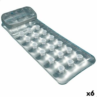 Opblaasbaar matras Intex 18 Glazen Zilverkleurig 188 x 30 x 71 cm (6 Stuks) 1
