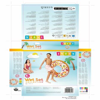 Opblaasbare band Intex Donut Wit 114 x 25 x 114 cm (12 Stuks) 6