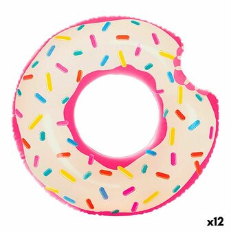 Opblaasbare band Intex Donut Roze 107 x 99 x 23 cm (12 Stuks) 1