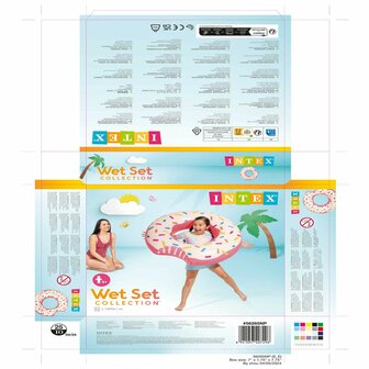 Opblaasbare band Intex Donut Roze 107 x 99 x 23 cm (12 Stuks) 6