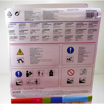 Opblaasbaar matras Intex 183 x 69 cm (24 Stuks) 7
