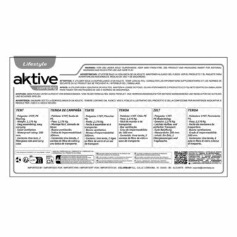 Kampeertent Aktive 4 personen 210 x 130 x 240 cm (4 Stuks) 6