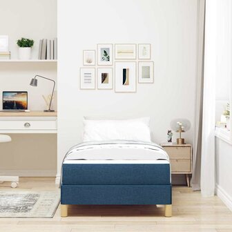 Boxspring bed Blauw en Bruin 80 x 200 cm 5