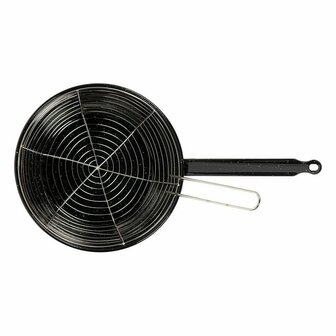 Koekenpan met mandje Vaello Zwart Ge&euml;mailleerd Staal (&Oslash; 28 cm) 2