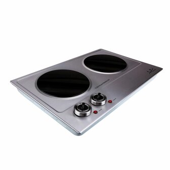 Vitrokeramische kookplaat JATA V532 2400W Zilverkleurig Staal 2400 W 2