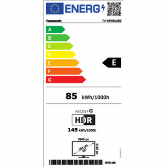 Smart TV Panasonic TV65W80AEZ 65&quot; 4K Ultra HD HDR QLED 3