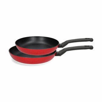 Pannenset Fagor Zwart Rood Aluminium 1